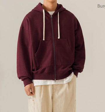 Overround heavyweight hoodie zip-up